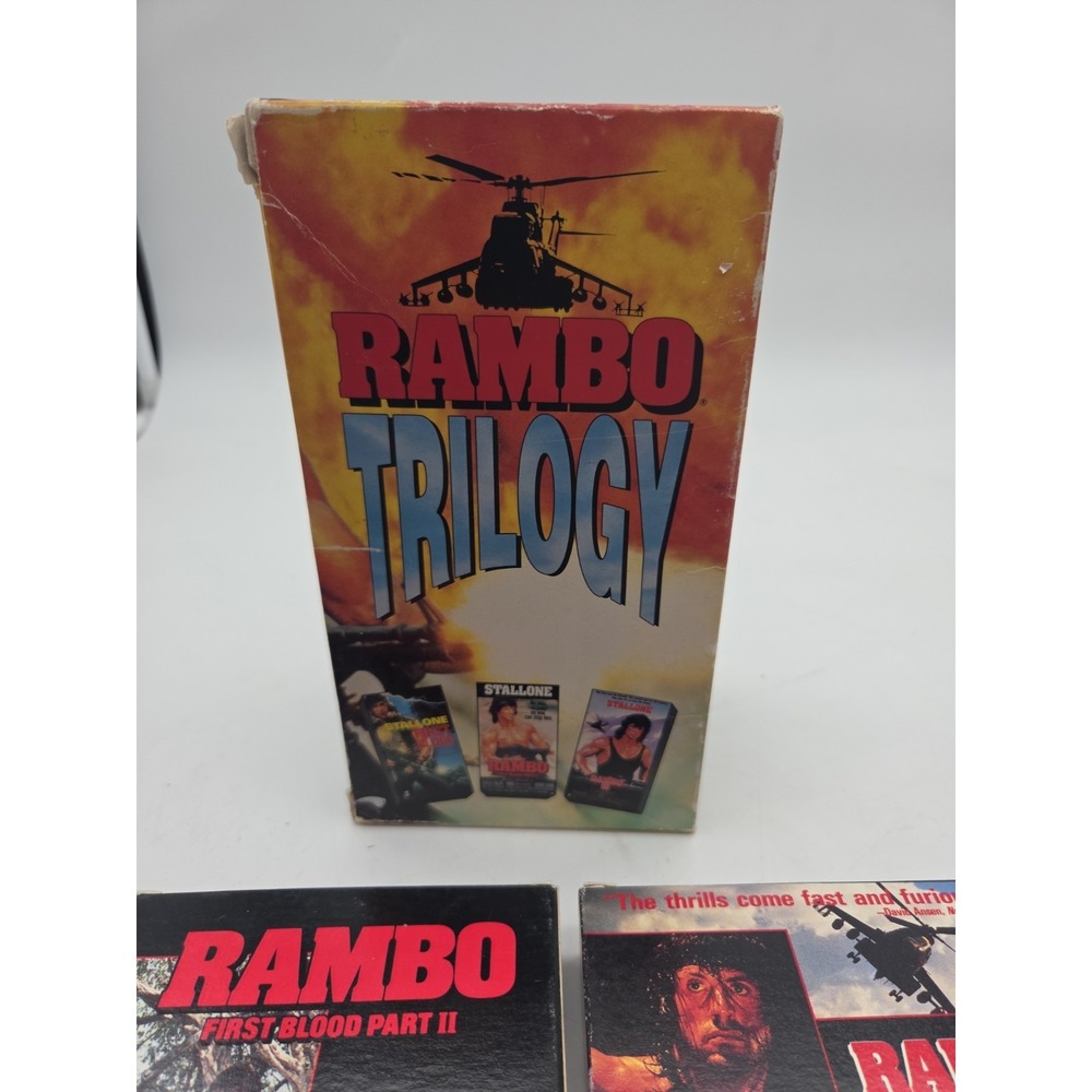 Rambo Trilogy VHS Parts 1 2 3 First Blood, First Blood Part II, Rambo III Tested - Picture 5 of 8